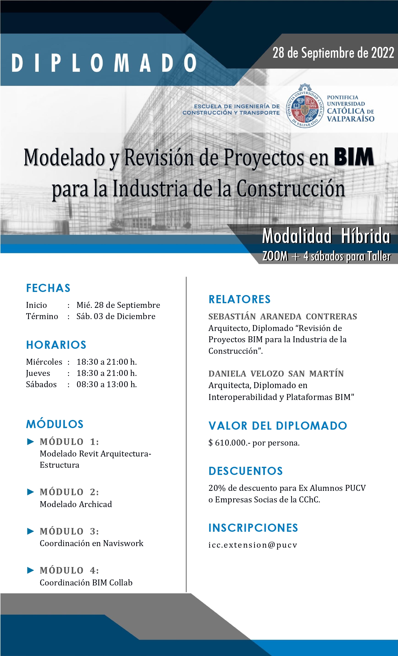 Cursos Y Diplomados - Escuela De Ingeniería En Construcción Y Transporte